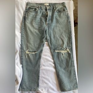 Agolde Riley High Rise Straight Crop